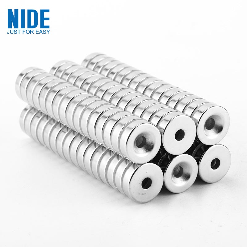 Gburugburu Neodymium Sintered NdFeB Igwe Ọdụdọ nwere oghere